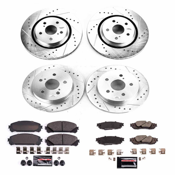 PowerStop Z23 Daily Driver Carbon-Fiber Ceramic Brake Pad and Drilled & Slotted