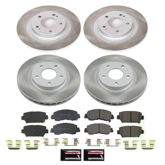 PowerStop Semi-Coated Rotor and Low-Dust Ceramic Brake Pad Kit