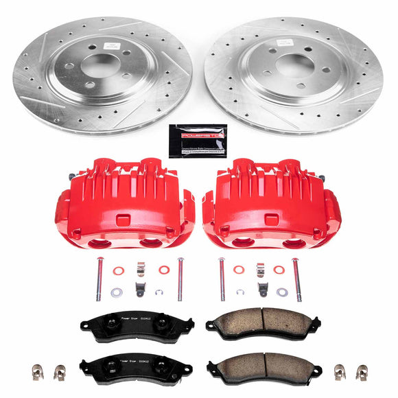 PowerStop Z23 Daily Driver Carbon-Fiber Ceramic Pads Drilled & Slotted Rotor & C