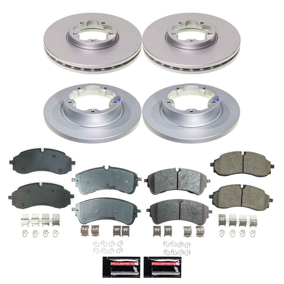 PowerStop Genuine Geomet Coated Rotor and Low-Dust Ceramic Brake Pad Kit