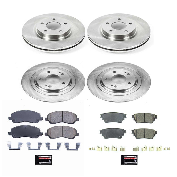 PowerStop OE Stock Replacement Low-Dust Ceramic Brake Pad and Rotor Kit