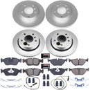 PowerStop Genuine Geomet Coated Rotor and Carbon-Fiber Ceramic Brake Pad Kit
