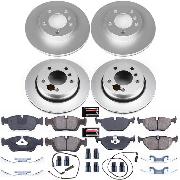 PowerStop Genuine Geomet Coated Rotor and Carbon-Fiber Ceramic Brake Pad Kit