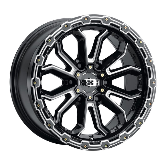 17x9 Vision 405 Korupt Gloss Black Milled Spoke 6x135 ET12 Wheel Rim