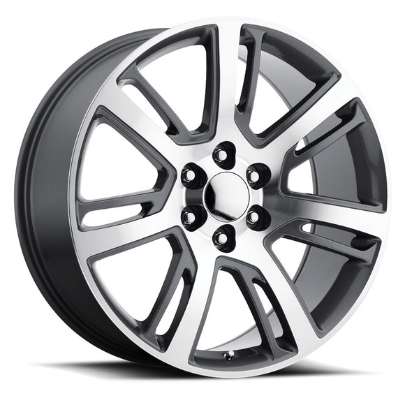 22x9 Replica Escalade Platinum Gun Metal Mach Face 6x139.7 ET31 wheel/rim