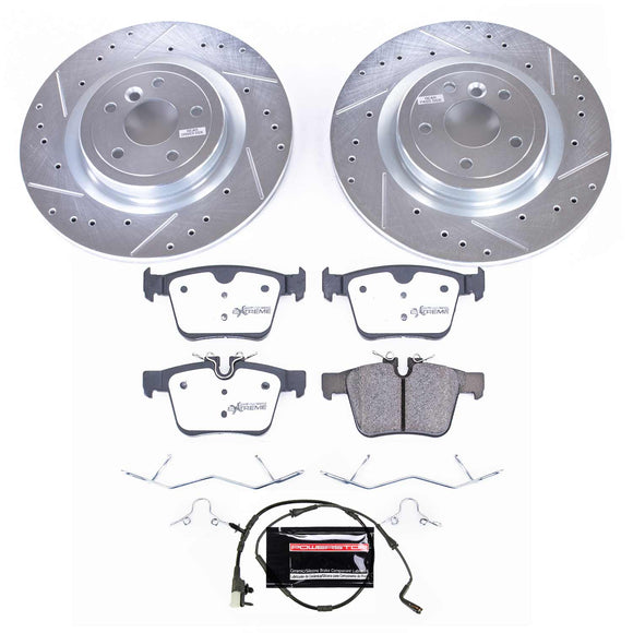 PowerStop Z36 Carbon-Fiber Ceramic Brake Pad with Drilled and Slotted Rotor Kit