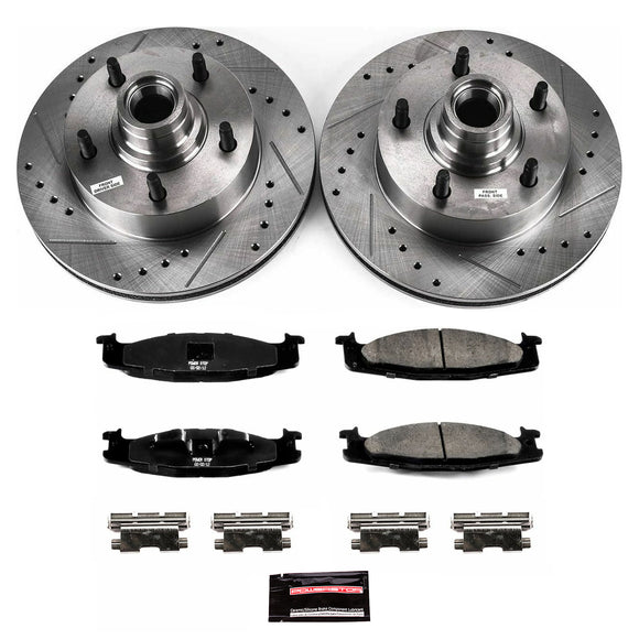 PowerStop Z23 Daily Driver Carbon-Fiber Ceramic Brake Pad and Drilled & Slotted