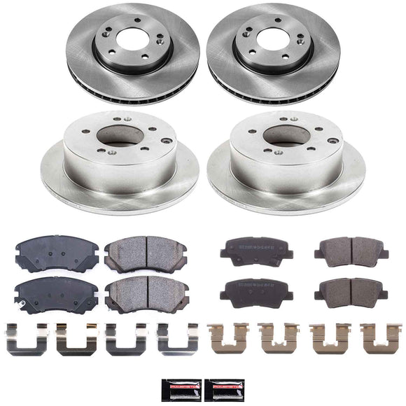 PowerStop OE Stock Replacement Low-Dust Ceramic Brake Pad and Rotor Kit
