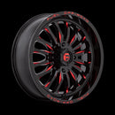 20X7 Fuel UTV D822 ARC UTV Gloss Black Milled Red 4X137 ET13 Wheel Rim-2