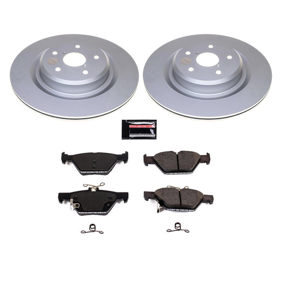 PowerStop Genuine Geomet Coated Rotor and Low-Dust Ceramic Brake Pad Kit