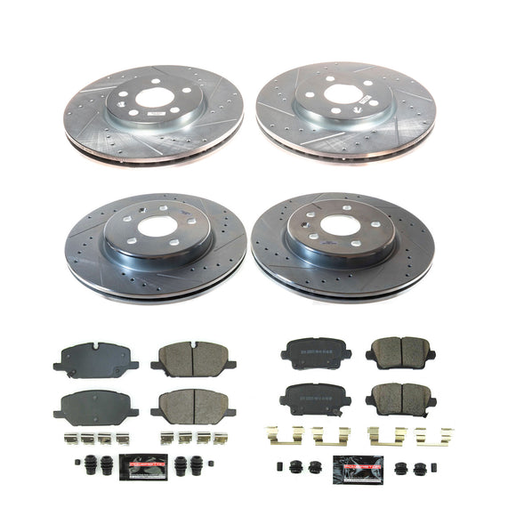 PowerStop Z23 Daily Driver Carbon-Fiber Ceramic Brake Pad and Drilled & Slotted