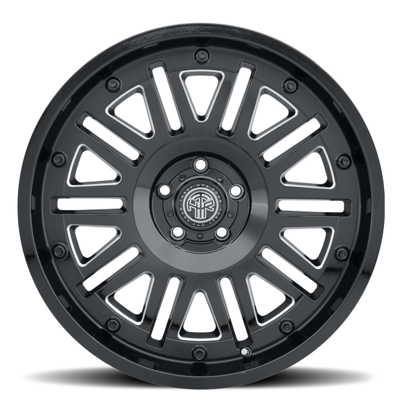 18x9 Thret Offroad Storm-701 Gloss Black/Milled Wheel 6x139.7 ET-12 CB106.1