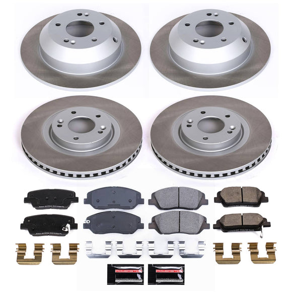 PowerStop Semi-Coated Rotor and Low-Dust Ceramic Brake Pad Kit