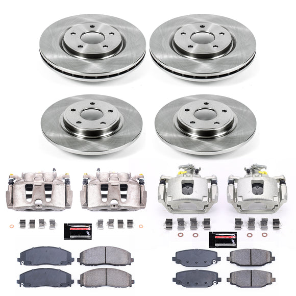 PowerStop OE Stock Replacement Low-Dust Ceramic Brake Pad, Rotor and Caliper Kit