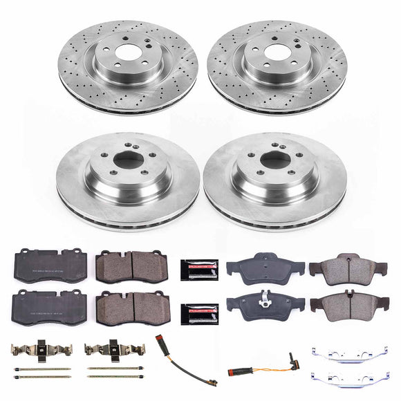 PowerStop OE Stock Replacement Low-Dust Ceramic Brake Pad and Rotor Kit