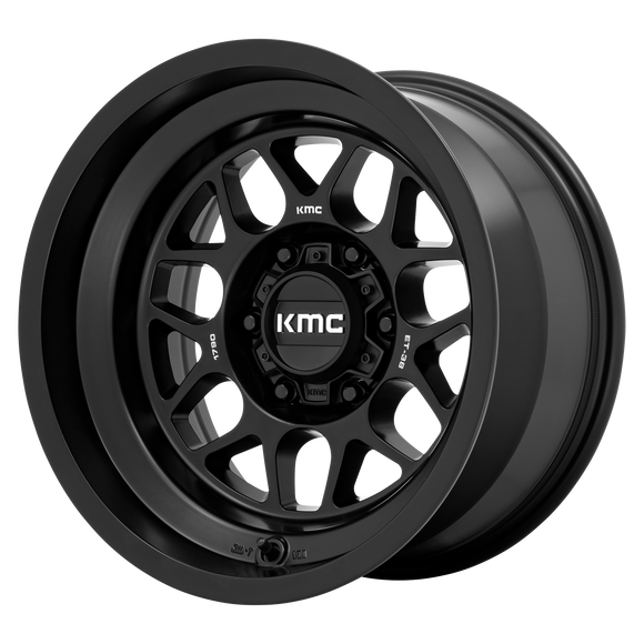 17X8.5 KMC KM725 Terra Satin Black 6X135 ET0 Wheel Rim
