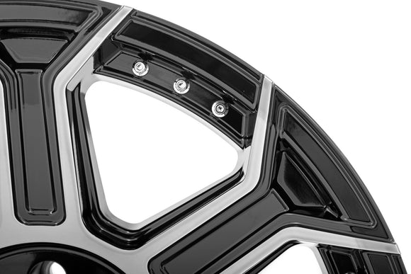 20x10 Rough Country 89 Series Black Machined Gun Metal Wheel 6x5.5 ET18 CB4.173