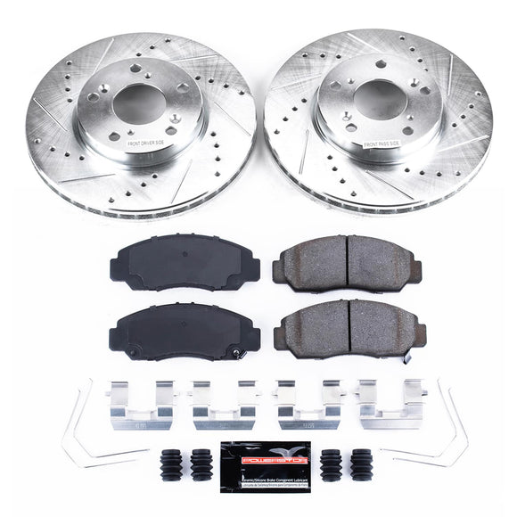 PowerStop Z23 Daily Driver Carbon-Fiber Ceramic Brake Pad and Drilled & Slotted