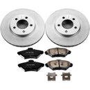 PowerStop Genuine Geomet Coated Rotor and Low-Dust Ceramic Brake Pad Kit