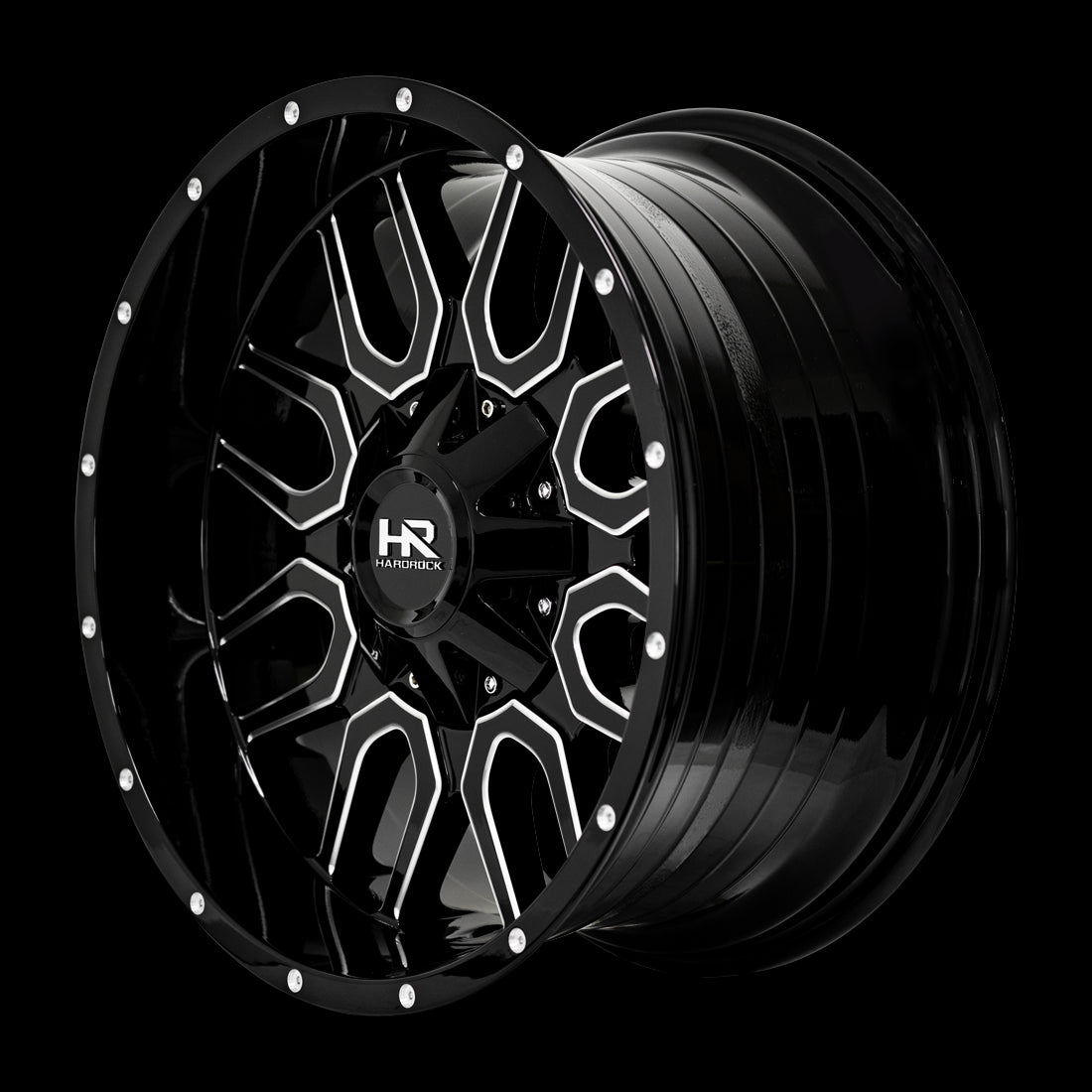 20x10 Hardrock Commander Gloss Black Milled 5x139.7/150 ET-19 wheel/rim