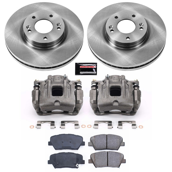 PowerStop OE Stock Replacement Low-Dust Ceramic Brake Pad, Rotor and Caliper Kit