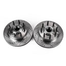 PowerStop Evolution Drilled Slotted Rotors Pair Front For Ford F-250 Super Duty