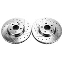 PowerStop Evolution Drilled Slotted Rotors Pair Front For Audi A4