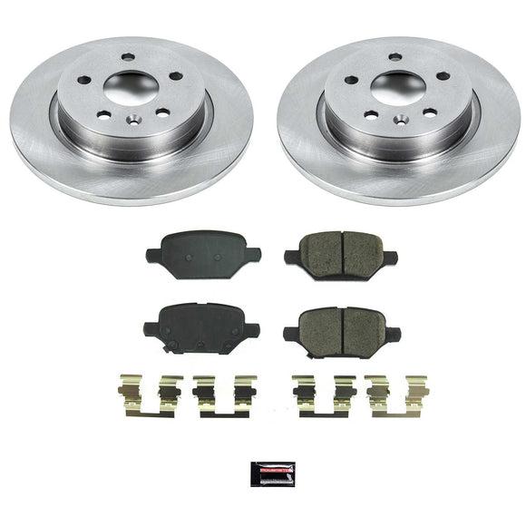 PowerStop OE Stock Replacement Low-Dust Ceramic Brake Pad and Rotor Kit