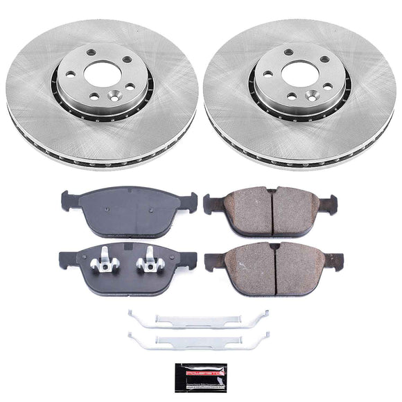 PowerStop OE Stock Replacement Low-Dust Ceramic Brake Pad and Rotor Kit