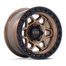 17x9 KMC KM553 Torx Matte Bronze With Gloss Black Lip 5x127 ET-12 CB71.5 Wheel