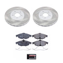 PowerStop Semi-Coated Rotor and Low-Dust Ceramic Brake Pad Kit