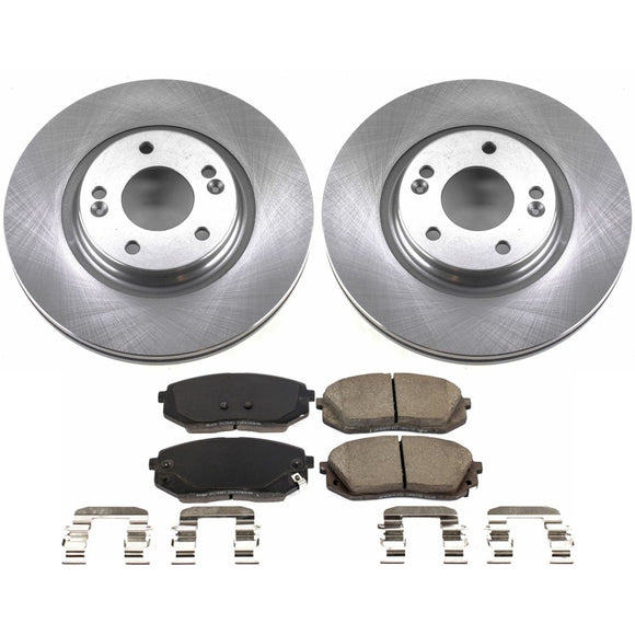PowerStop OE Stock Replacement Low-Dust Ceramic Brake Pad and Rotor Kit