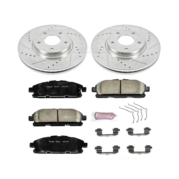 PowerStop Z23 Daily Driver Carbon-Fiber Ceramic Brake Pad and Drilled & Slotted