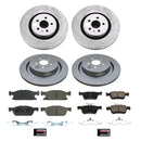 PowerStop Genuine Geomet Coated Rotor and Low-Dust Ceramic Brake Pad Kit