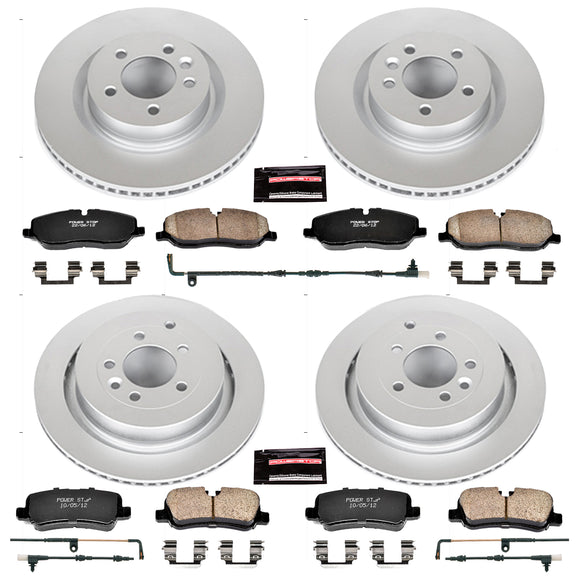 PowerStop Genuine Geomet Coated Rotor and Carbon-Fiber Ceramic Brake Pad Kit