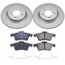PowerStop Genuine Geomet Coated Rotor and Low-Dust Ceramic Brake Pad Kit