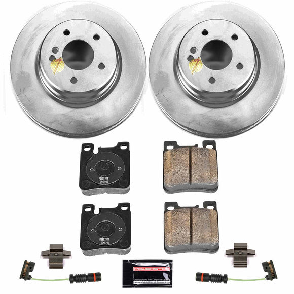 PowerStop Genuine Geomet Coated Rotor and Carbon-Fiber Ceramic Brake Pad Kit
