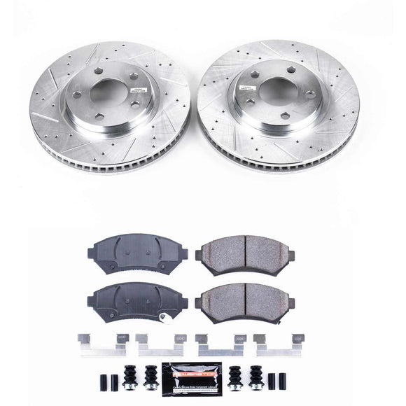 PowerStop Z23 Daily Driver Carbon-Fiber Ceramic Brake Pad and Drilled & Slotted