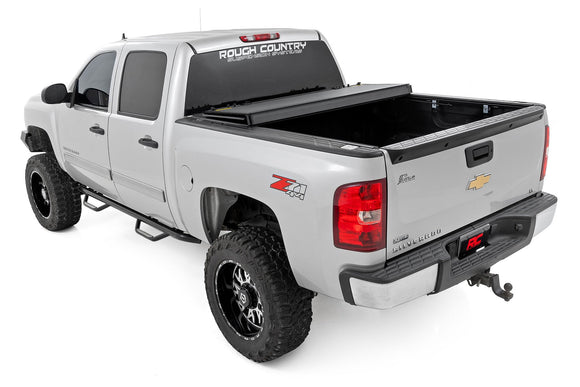 Rough Country Hard Tri-Fold Bed Cover 5'9" Bed For Chevy GMC 1500 07-13