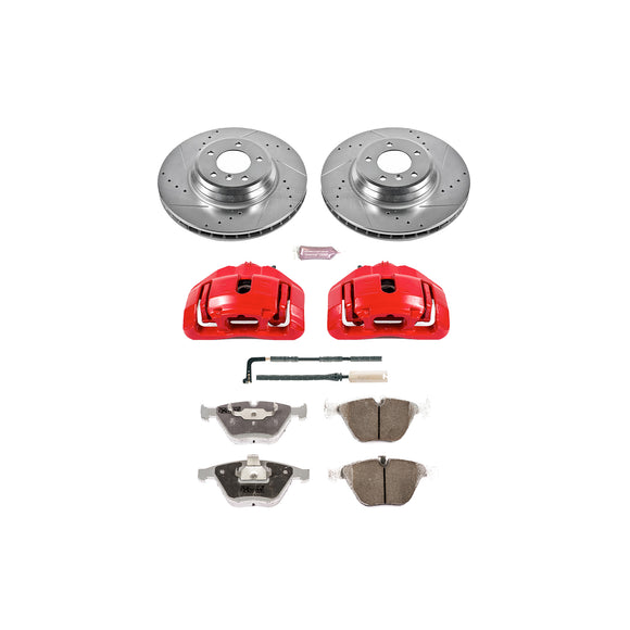 PowerStop Z26 Street Performance Ceramic Brake Pad, Drilled Slotted Rotor, and C