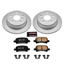 PowerStop Genuine Geomet Coated Rotor and Low-Dust Ceramic Brake Pad Kit