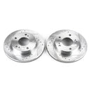 PowerStop Evolution Drilled Slotted Rotors Pair Front For Nissan 240SX