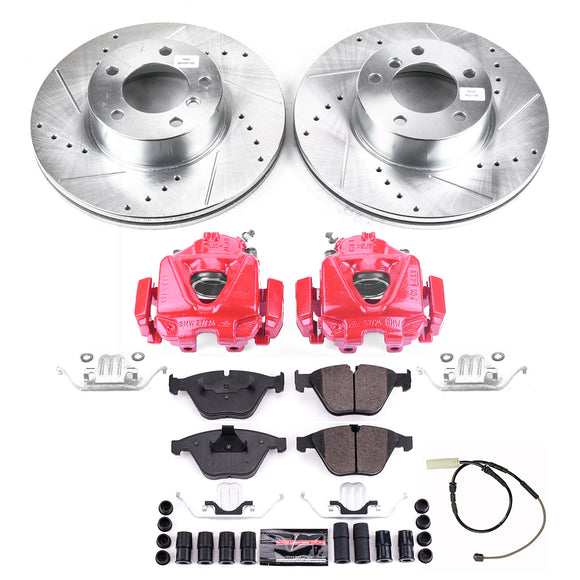 PowerStop Z23 Daily Driver Carbon-Fiber Ceramic Pads Drilled & Slotted Rotor & C
