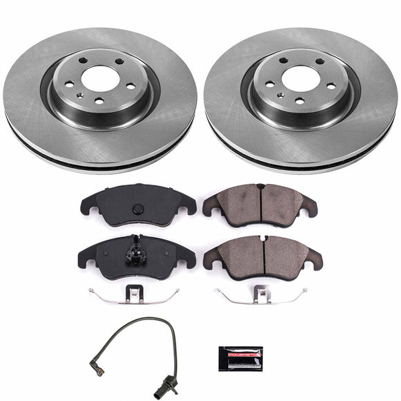 PowerStop OE Stock Replacement Low-Dust Ceramic Brake Pad and Rotor Kit