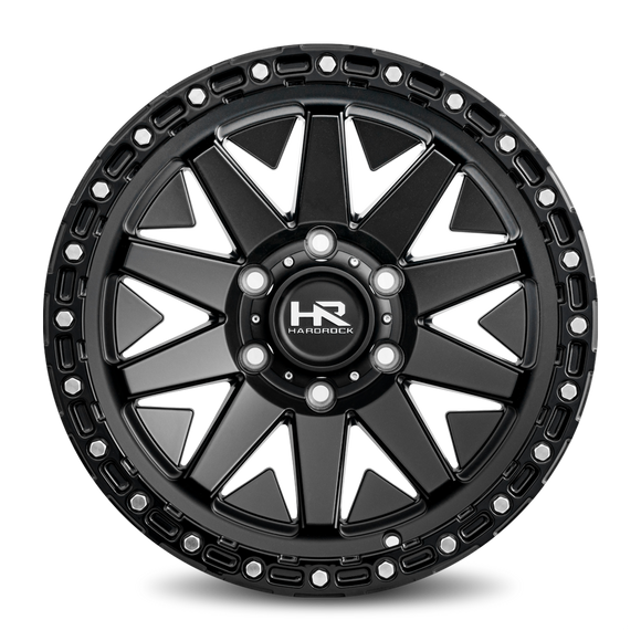 17x9 Hardrock H106 Matte Black 5x127 ET-12 wheel/rim
