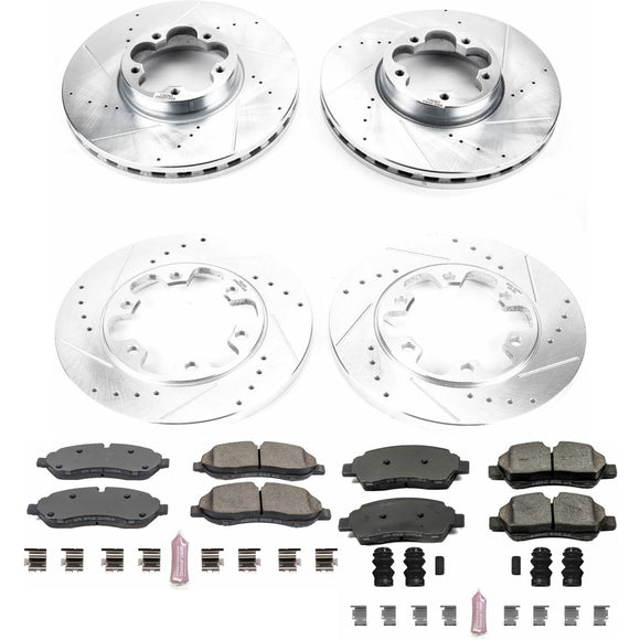 PowerStop Z23 Daily Driver Carbon-Fiber Ceramic Brake Pad and Drilled & Slotted