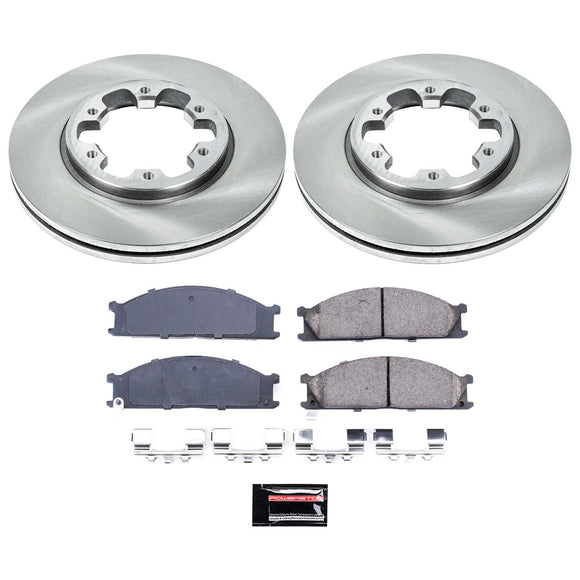 PowerStop OE Stock Replacement Low-Dust Ceramic Brake Pad and Rotor Kit