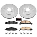 PowerStop Genuine Geomet Coated Rotor and Low-Dust Ceramic Brake Pad Kit