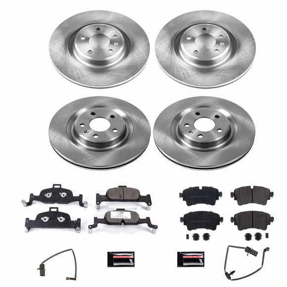 PowerStop OE Stock Replacement Low-Dust Ceramic Brake Pad and Rotor Kit