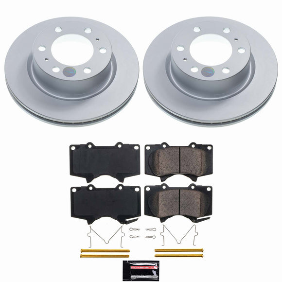 Genuine Geomet Coated Rotor and Low-Dust Ceramic Brake Pad Kit